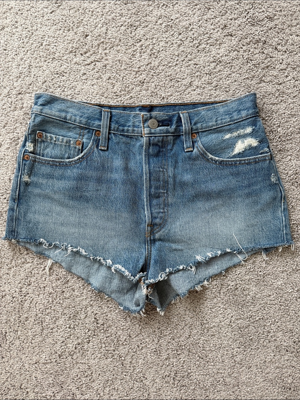 Levi’s Premium 501 Button Up Denim Jean Shorts W29
